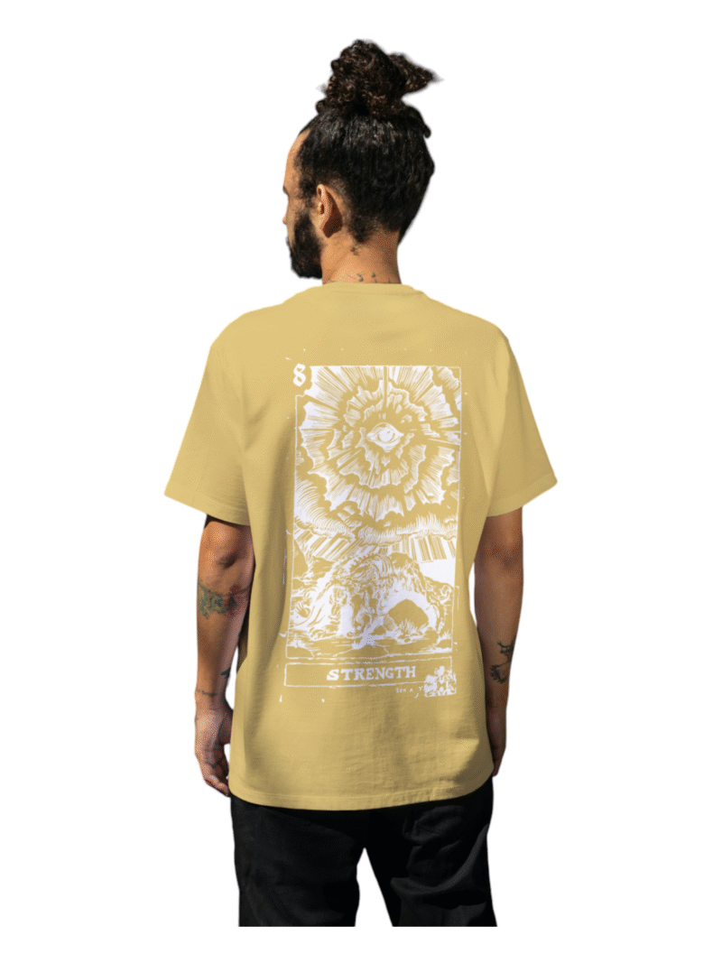oversized beige 240 gsm t shirt