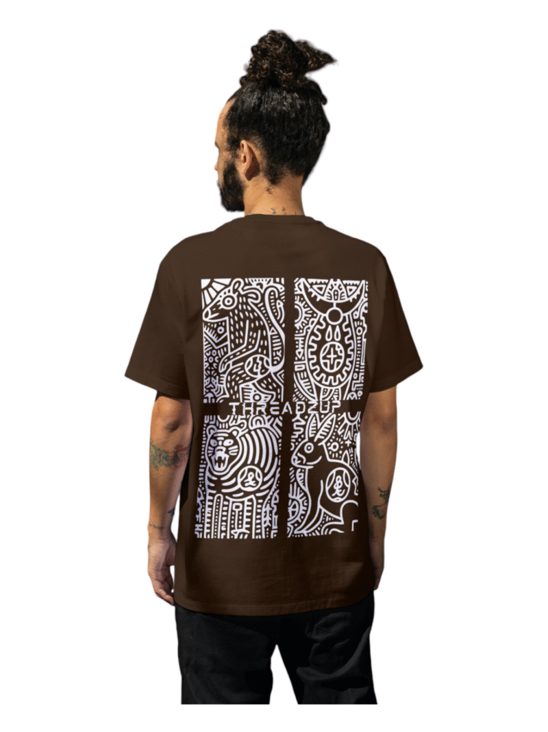 oversized beige 240 gsm t shirt