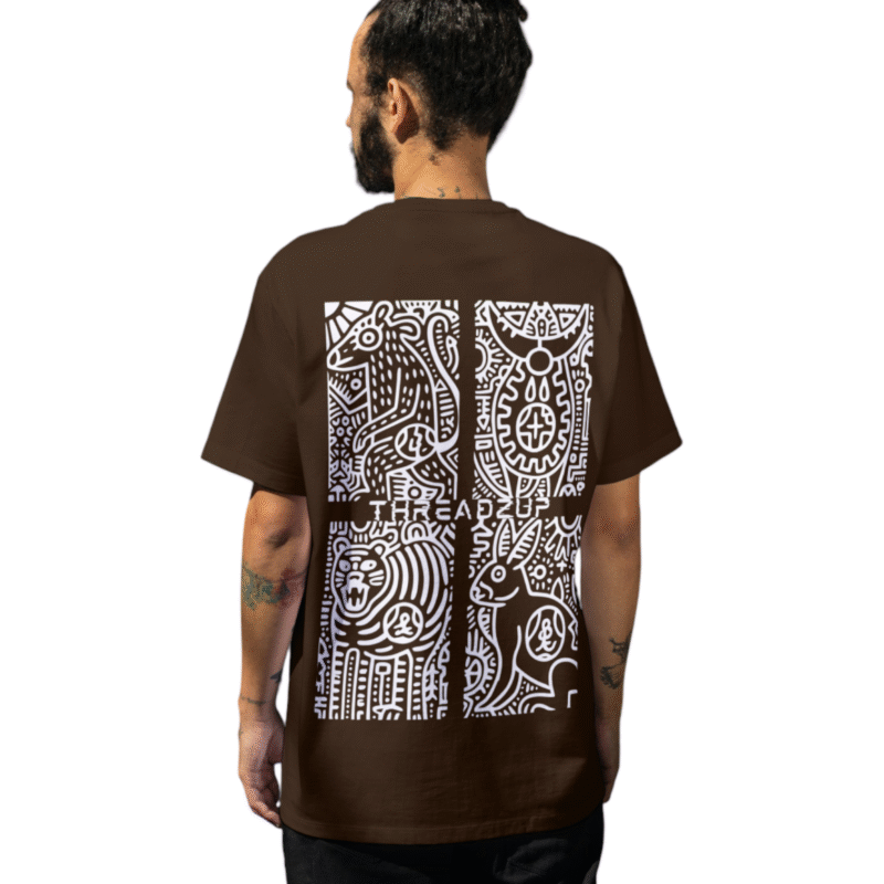 oversized beige 240 gsm t shirt